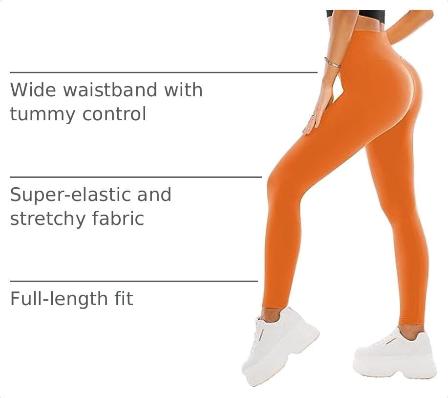 SINOPHANT High Waisted Leggings for Women - Full Length Capri Buttery Soft Yoga Pants for Workout Athletic