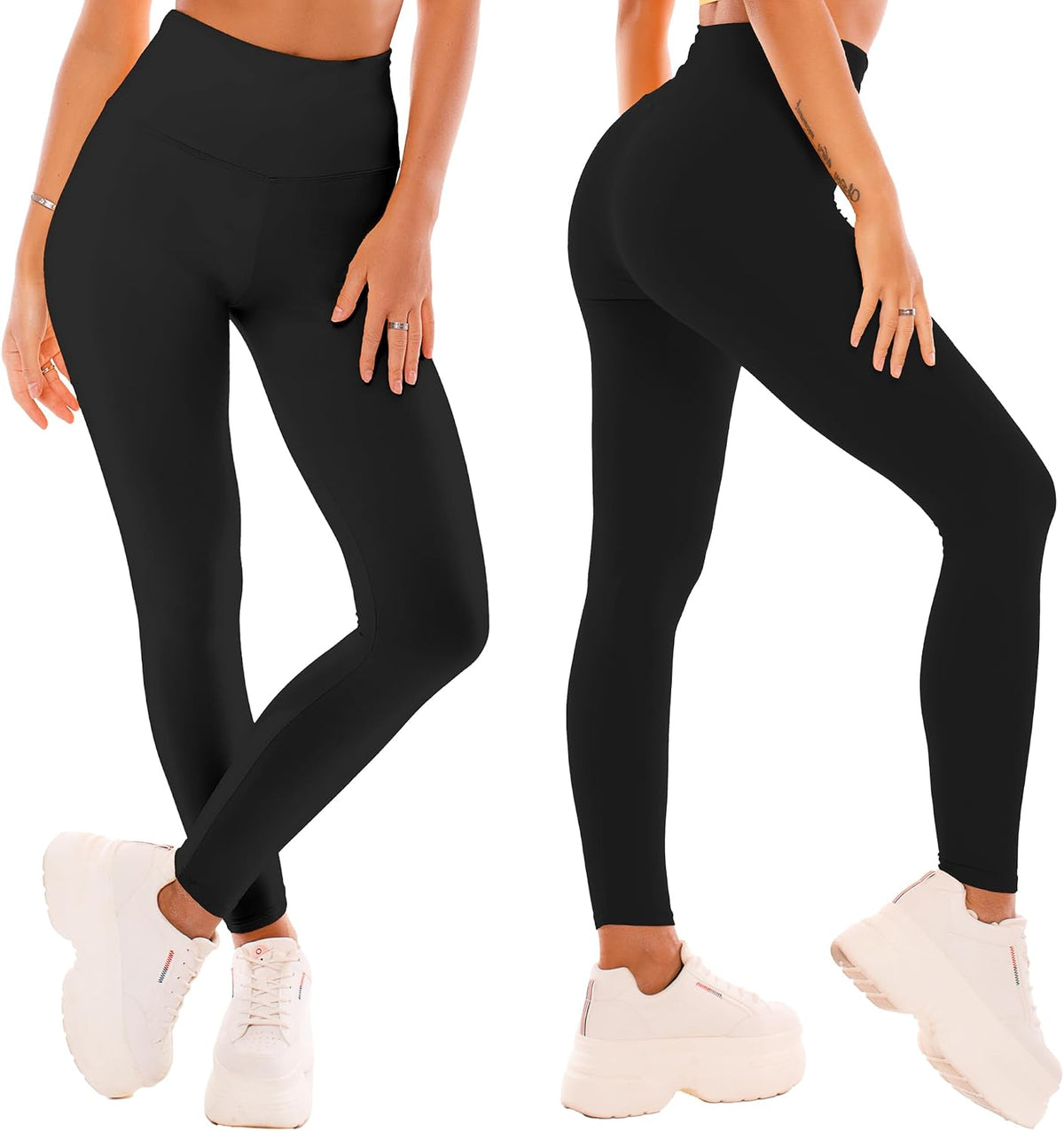 SINOPHANT High Waisted Leggings for Women - Full Length Capri Buttery Soft Yoga Pants for Workout Athletic
